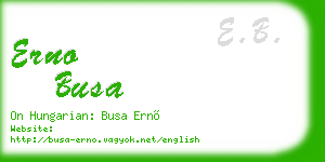 erno busa business card