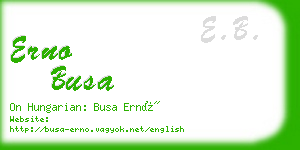 erno busa business card